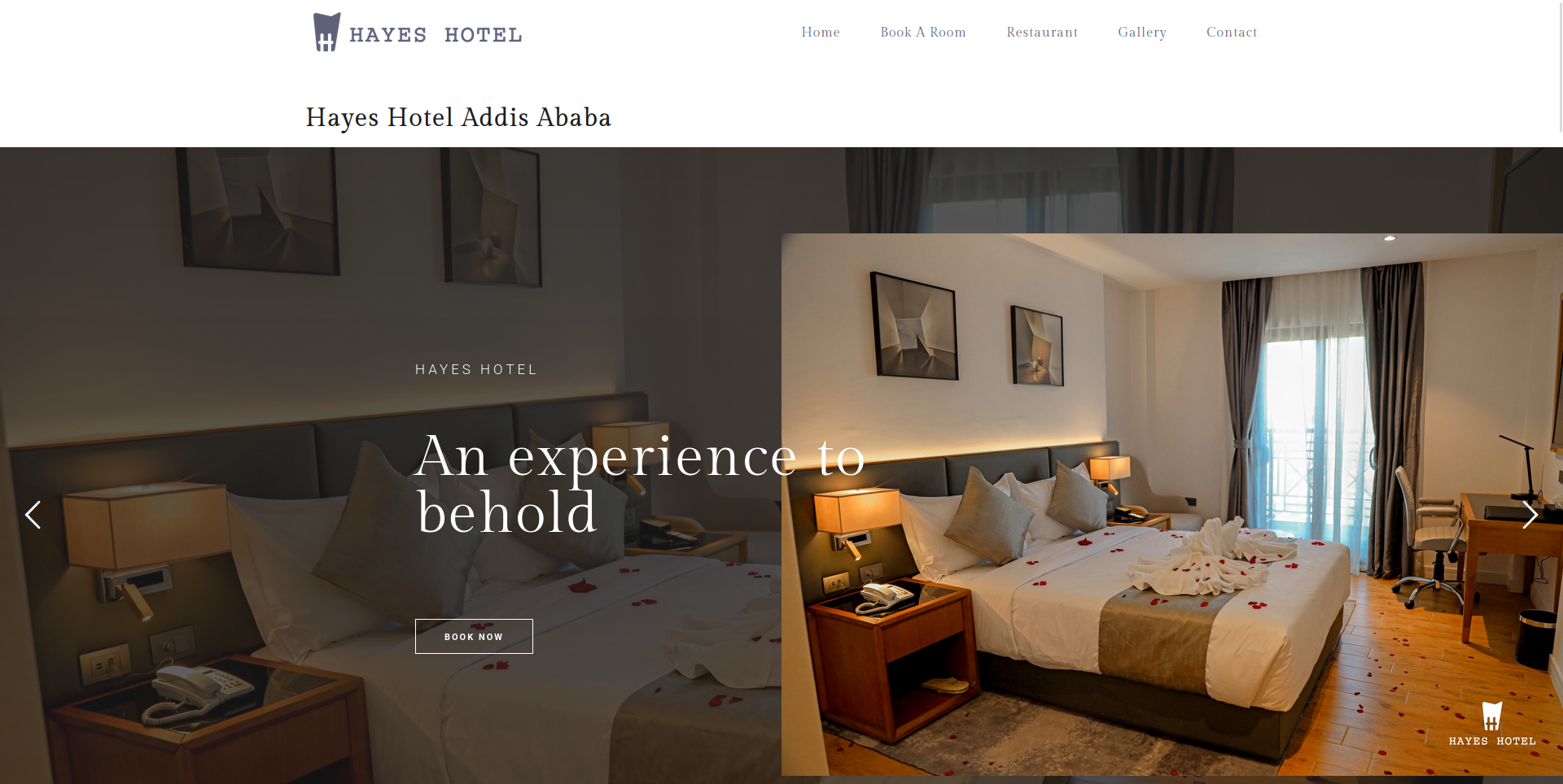 Hayes Addis Hotel Hospitality Website