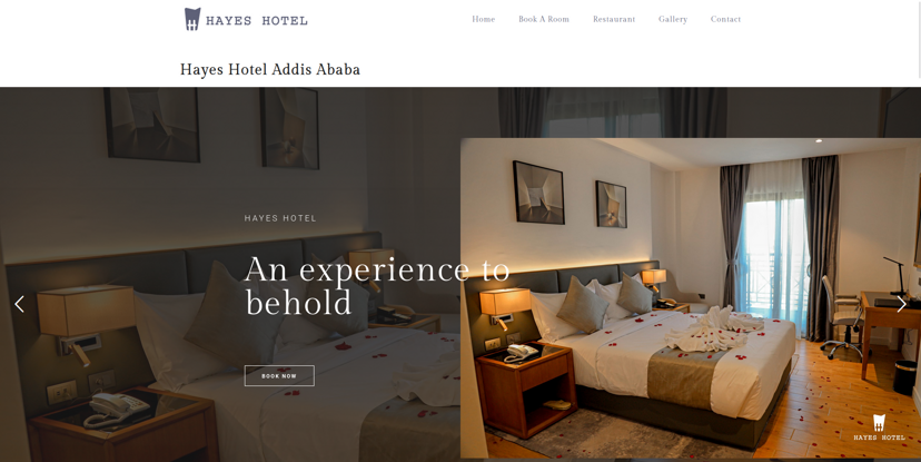 Hayes Addis Hotel Hospitality Website